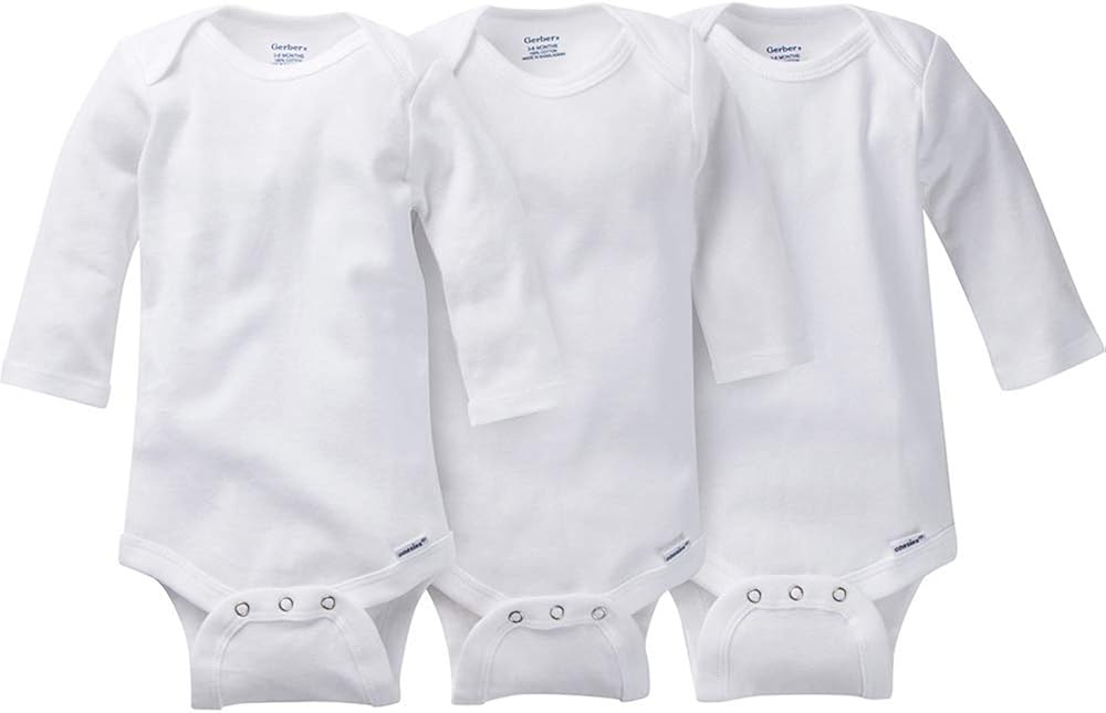 Gerber baby-boys 3-pack Long-sleeve Onesies Bodysuit: Clothing