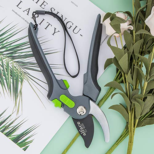 aiface Gartenschere, Rosenschere, Rebenschere mit Zwei Einstellbar Griffpositionen, für Blumen und Zweige, Maximaler… – Bild 8