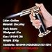 Multipurpose Butane Torch, MDee Kitchen Culinary Torch, Refillable Cigar Lighter, Adjustable Flame Blow Torch, with Safty Lock, Perfect for Baking, Welding, DIY Crafts, etc (Gas Not Included) Golden