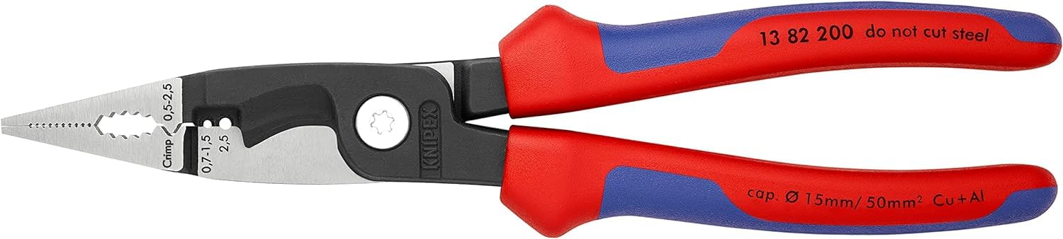 KNIPEX Pliers for Electrical Installation with Comfort Handles 200 mm, 13 82 200