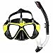 Snorkeling Mask Set, OBOSOE Anti-Fog Scuba Diving Mask with Gopro Camera Adapter Design for Hero HD, Session, Xiaomi Yi Action Camera - Yellow