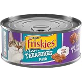 Purina Friskies Pate Wet Cat Food, Tasty Treasures Turkey & Chicken Dinner With Liver 5.5 Ounce Cans (Pack of 24)
