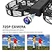 Dwi Dowellin Drones with 720P HD Camera WiFi FPV Foldable Drone with Altitude Hold and One Key Take Off Landing RC Quadcopter with 2 pcs 3.7V 380mAh Lipo Batteries D7 Black