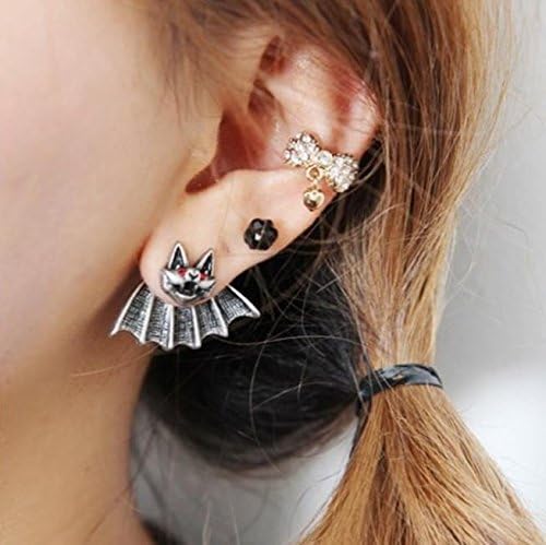 Beauty Jewelry Shop Europe Earrings Punk Gothic Red Eyes Evil Bat Earrings Earringsyujing446