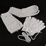 GoNear Conductive Electrode Massage Gloves + Socks + Kneepads use with TENS EMS Machine,