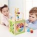 TOP BRIGHT Wooden Activity Cube - 1 Year Old Shape Shorter Bead Maze Toy Educational Baby Gifts for One Year Old Boys and Girls Small Size