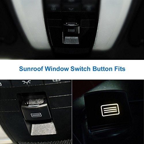 Starnearby Sunroof Window Switch Button for Mercedes-Benz W204 C-Class W212 (Black) - Thumbnail 2