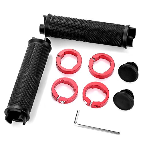 PGMJ Aluminum Alloy 31.8 Stem 45mm Bike Stem Mountain Bike Stem Short BMX Parts Road Bike, Bicycle, BMX, MTB, Fixie Gear, Cycling Short Handlebar Stem and 1 Pair Bike Handle Bar Grips (Red) - Thumbnail 3