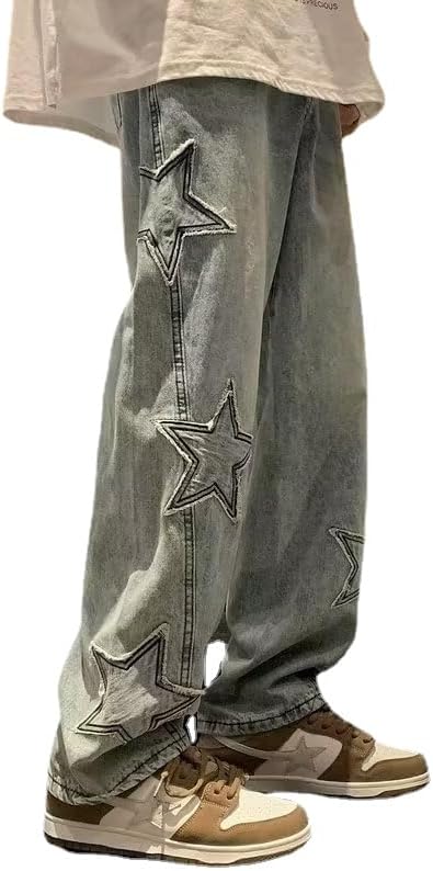 Women Y2K Jeans Vintage Star Straight Leg Jeans Fairycore High