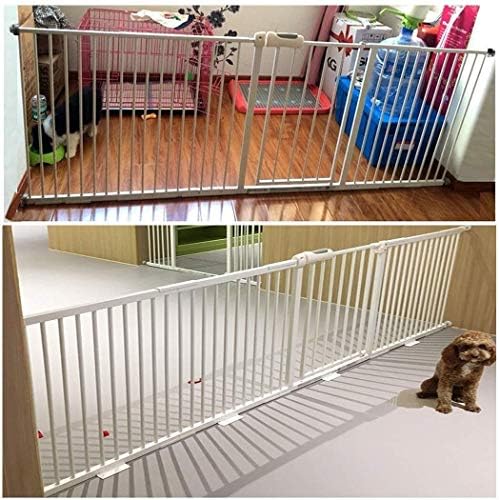 犬のフェンス ドア階段ガードレールの圧力で子供ペット犬の鉄のフェンスを閉じる赤ちゃんの安全ゲートバーセルフスルー106インチエクストラワイドウォーク 絶縁手すり Color White H78cm Width Size 165 174cm Morrowcountygop Com
