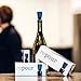 Repour Wine Saver - Wine Preserver and Stopper - Removes Harmful Oxygen from your Wine Simply and Effectively - Indigo Blue 4 Pack