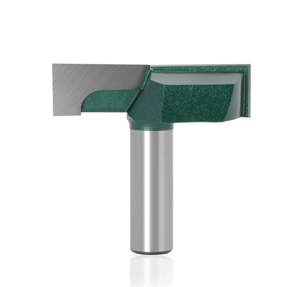 Gasea 2-1/4 Inch Diameter Large Bottom Cleaning Router Bit, 1/2 Inch Shank 2 Flutes Surface Planing Woodworking Milling Cutter Tool