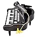 Mallya 24 Keys Keyboard Kids Toy Piano with Microphone - Black