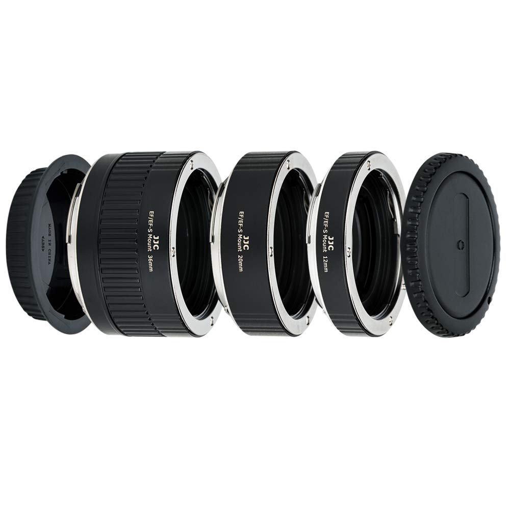 JJC Auto Focus (AF) Extension Tube with TTL Exposure for Close-up Image Photography Canon EF/EF-S Mount DSLR & SLR Cameras (12mm/20mm/36mm Set)