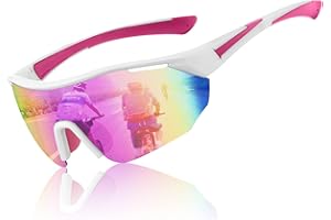 Suertree Polarized Cycling Glasses for Men Women, Sports Sunglasses Big Frame for Biking Goggles Baseball Cycling Running