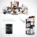 Jerrybox 360 Rotating Makeup Organizer, Spinning Makeup Organizers Vanity Organizer Rack for Countertop, Large Capacity for Bathroom, Square (Black)
