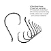 Yogayet Offset Fishing Hooks Octopus Circle Hooks Extra Sharp Black High Carbon Steel for Saltwater Boat Fishing 1/0-10/0 50 Pcs(2/0)