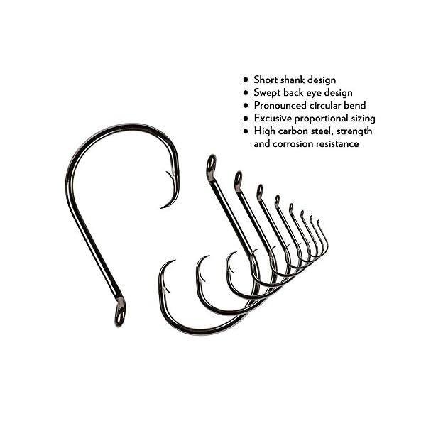 YOGAYET-Offset-Fishing-Hooks-Octopus-Circle-Hooks-Extra-Sharp-Black-High-Carbon-Steel-for-Saltwater-Boat-Fishing-10-100-50-Pcs