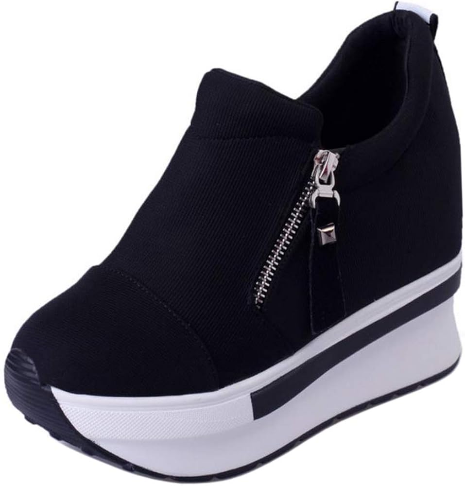 RAZAMAZA Mujer Moda Plataforma Zapatos Low Top Tacón De Cuña ...