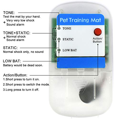 HopCentury Upgraded Electronic Pet Training Deterrent Scat Shock Mat
