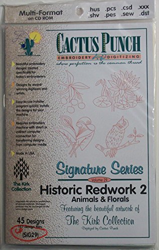 Historic Redwork 2 Cactus Punch Embroidery Digitizing Cd Volume 29 |  Desertcart Gambia