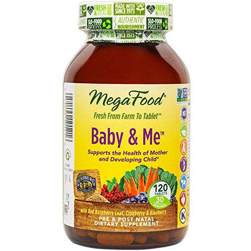 MegaFood - Baby & Me, Prenatal & Postnatal Support for Mother & Baby, 120 Tablets (FFP)