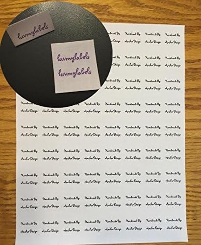 UNCUT LABEL SHEET with 70 Custom Cotton Loop fold labels with ANY text Sewing label/Tag-made in USA 4 font choices