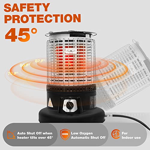 Campy Gear 2 in 1 Outdoor Propane Heater & Stove with Hose and Grill
