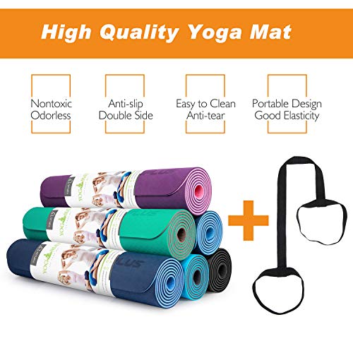 TOPLUS-Yoga-Mat-Classic-14-inch-Pro-Yoga-Mat-Eco-Friendly-Non-Slip-Fitness-Exercise-Mat-with-Carrying-Strap-Workout-Mat-for-Yoga-Pilates-and-Floor-Exercises