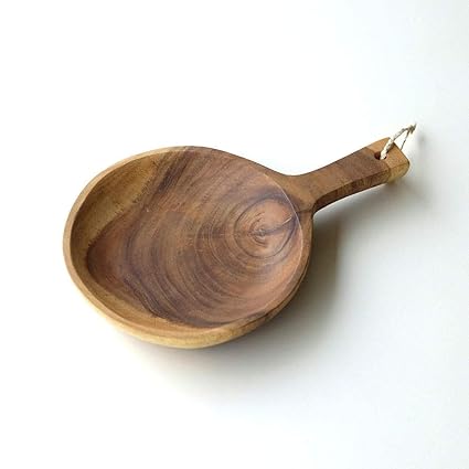 Amazon Co Jp プレート 持ち手付き お皿 木製 天然木 ナチュラル