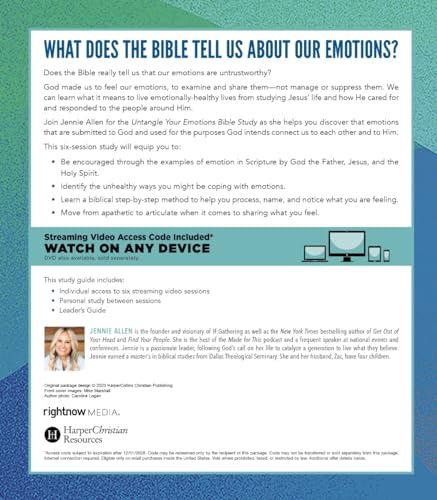 Untangle Your Emotions Bible Study Guide plus Streaming Video: Discover How God Made You to Feel (Study & See) Untangle Your Emotions Bible Study Guide plus Streaming Video: Discover How God Made You to Feel (Study & See) Paperback Audible Audiobook Kindle