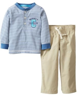Carters Baby Boys' Long Sleeve Henley Pant Set