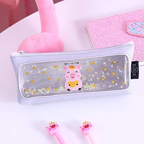FLHLH Pencil Case for Boys and Girls,Animal transparent pencil case, large capacity student pencil case, ingot,Big Capacity for Pens Pencils Highlighters