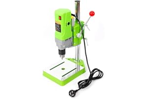 ZESTARDAIR 710W Benchtop Drill Press, 0-2800r/min Portable Bench Top Mini Dreme Drill Press with, Green Mini Table Electric Drill Press for Home, DIY, Installing Furniture