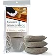 MāKRS® - Stain Sponge, (3 Pack) Staining Pads, Lint, Snag & Streak-Free Wood Stain Applicator, Micro-Brush Material Over Foam Core, for Wood Stain and Oil Based Finishes, Professional Results
