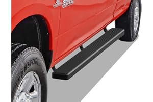 APS Running Boards 6in Black Compatible with Ram 1500 2009-2018 Crew Cab & Ram 2500 3500 2010-2024 Stainless Steel (Side Step