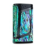 Skin Decal Vinyl Wrap for Smok Alien 220w TC Vape Mod Skins Stickers Cover/Abalone Ripples Green Blue Purple Shells