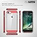 iPhone 7 Case, HeeBin Brushed 2 in 1 Anti-Scratch Anti - fingerprint Shockproof Electroplate Frame, Clear Soft Flexible TPU Excellent Grip Case for iPhone 7, Red