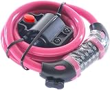 GOFRIEND Bike Lock 5 Digit Resettable Cable 1.2m x 12mm Pink TY566 view 6