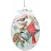 Stony Creek - 5" Light-Up Glass Ornament - Birds of Winter