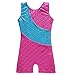 DAXIANG One-piece Leotard Mermaid Rainbow Colourful Gymnastics Biketard Shortall for Little Girls,Rose,110(4-5Y)