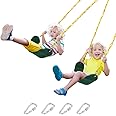 Naught Jungle 2-Pack Heavy Duty Swing Seats - 66" Coated Chains, 250lb Capacity