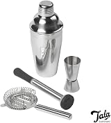 Tala Barware 4 Piece Cocktail Set Stainless Steel 500ml Shaker Jigger Muddler view 4