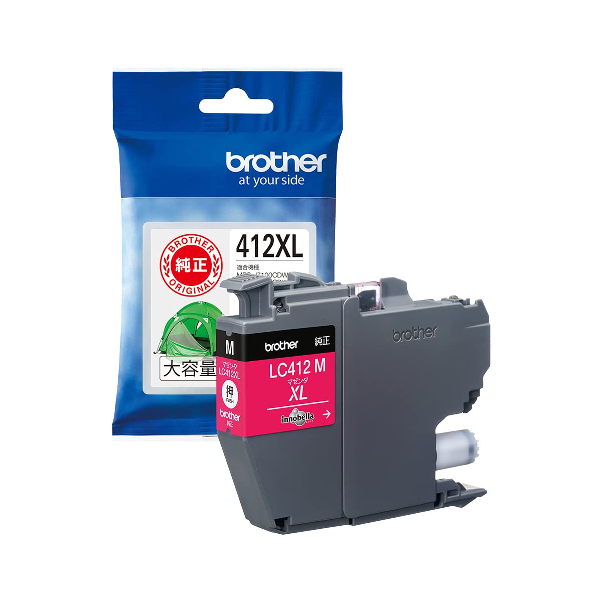 Brother Industries LC412XLM ブラザー純正インクカートリッジマゼンタ インクカートリッジ 大容量 マゼンタ ブラザー工業の商品画像