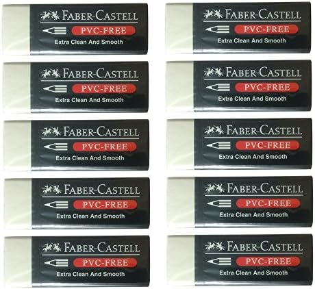 Choose 4, 8, 10Pcspack Faber-Castell Erasers, Art Accessories, Extra Clean And Smooth (10pcs)