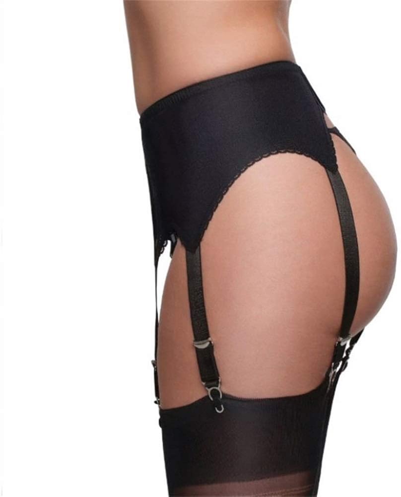 Garter Belts Womens Stockings Garter Belt With 6 Adjustable Straps 12 Metal Clips Suspender Belt Thigh High Stocking Clothing Accessories Laketownal Com