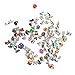 100 Pcs Mixed Random Floating Charms for Glass Living Memory Lockets Origami Owl Lockets DIY Wholesale Gold and Silve (100 PCS, Model 1)