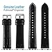Apple Watch Bands 42mm, Fullmosa Bosin Series Calf Leather Strap Replacement Band with Stainless Metal Clasp for Apple Watch Series 1 Series 2,Black