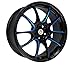 Konig Illusion Black Ball Cut Blue Wheel (17x7
