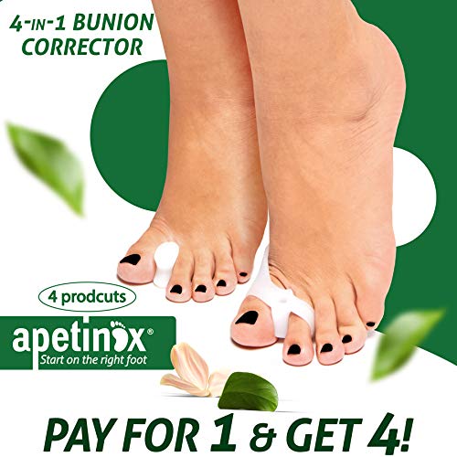 Bunion Corrector Support Kit, Bunion Relief Bunion Splint Soft Gel Toe Separators Spacers Cushions Orthopedic Straighteners Hammer Toe Hallux Valgus Crooked Toe Joint Pain, 4 Products Men Women